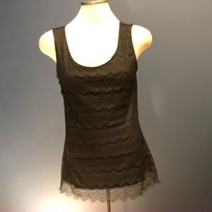 Black lacy tank top